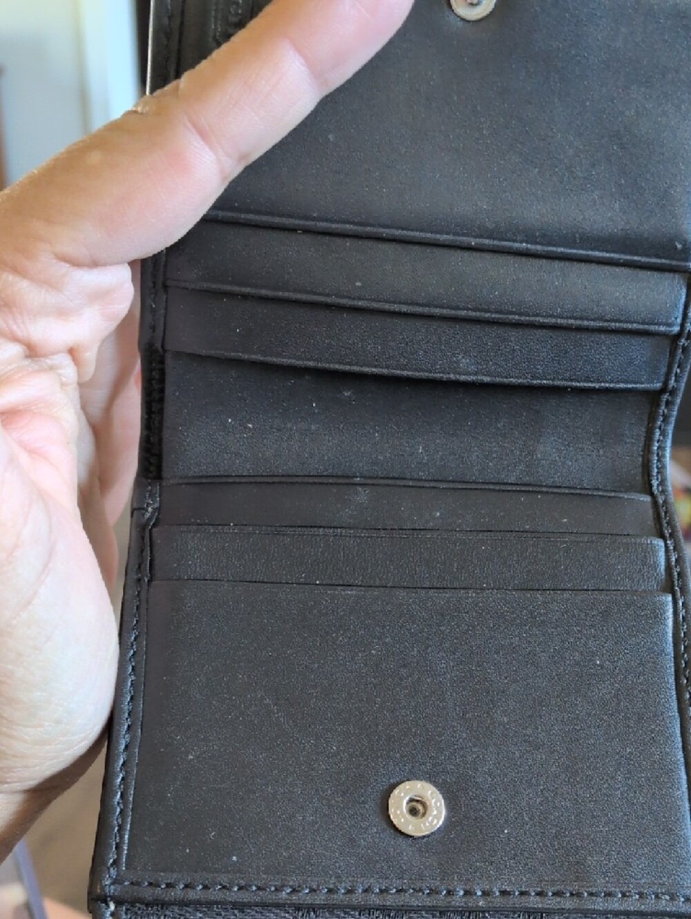 Coach Black Leather Small Wallet - Picture 4 of 11
